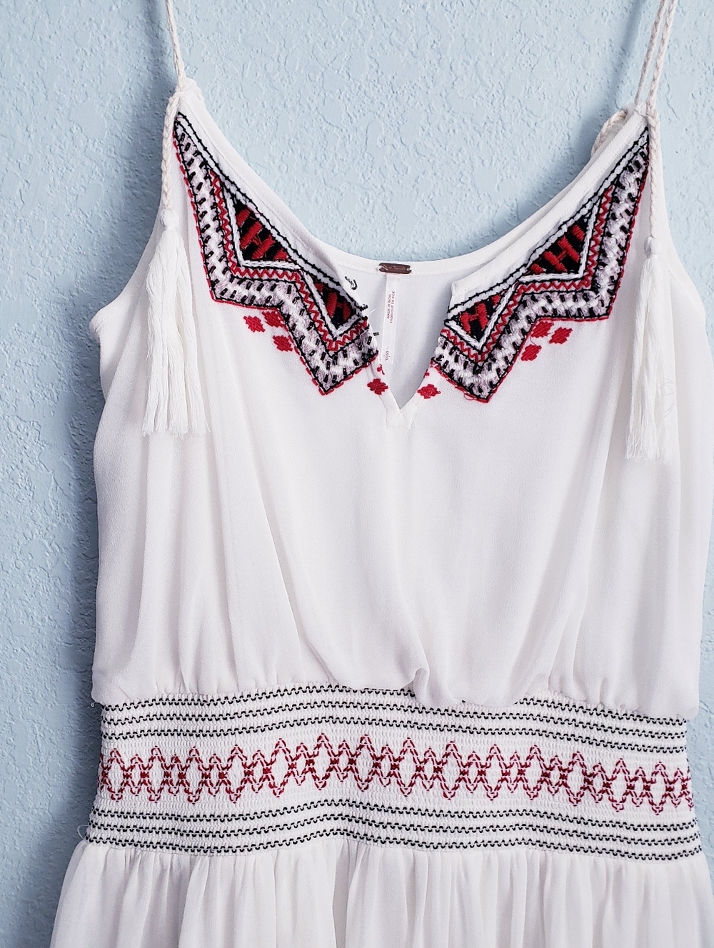 Free People Penny Georgette Love Bird Embroidered Boho Mini Dress - Picture 4 of 10
